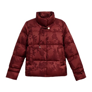 白鸭绒羽绒服新中式国风翻领外套女冬季新款时尚妈妈保暖洋气上衣