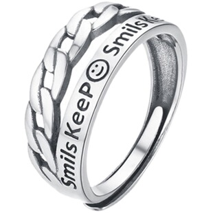 复古男潮戒指ins单身戒嘻哈学生食指开口可调节男生个性女士指环