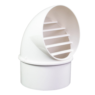 PVC风帽 一体通风口110油烟机160外墙出风口排气防雨罩透气帽塑料