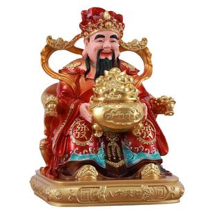八方来财树脂聚宝盆财神爷神像家居供奉公司开业旺宅财神桌面摆件
