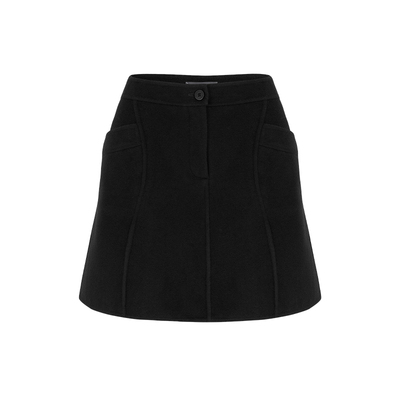 MARYLING黑色小A型迷你半身裙