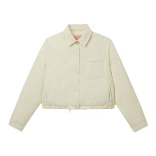 Levi's李维斯女士美式复古宽松休闲短款潮流翻领轻薄羽绒服外套