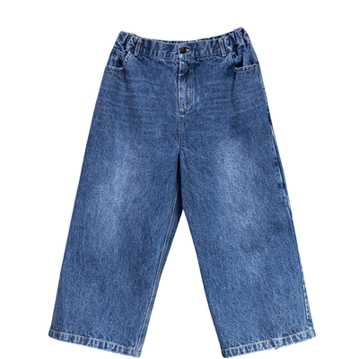 日本冈山直筒牛仔裤女