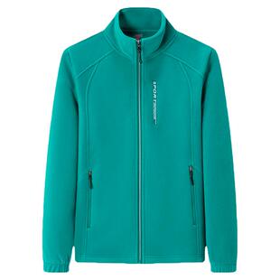 运动户外抓绒衣女秋冬加厚卫衣上衣开衫立领双面摇粒绒外套妈妈装