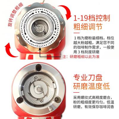 商用电动磨豆机咖啡豆意式研磨机即出磨盘式家用直出粉磨豆机019