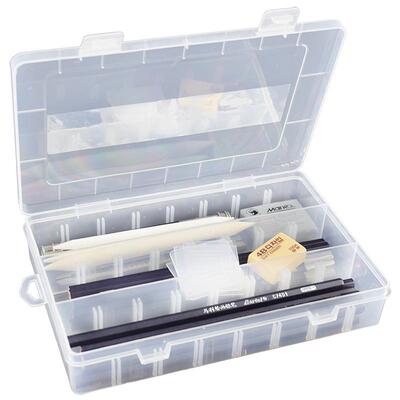 透明收纳盒文房专用工具长杆毛笔