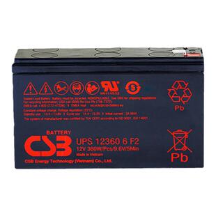 希世比CSB蓄电池UPS123607F2铅酸免维护12V360W电梯UPS内置蓄电池