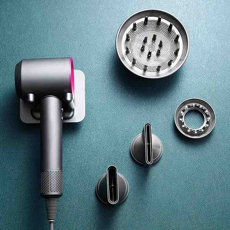 枪灰吹风机支架免打孔置架浴室厕所卫生间电吹风筒收纳架置物架