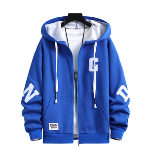 13岁男孩春秋季外套12青少年14初中学生15大童纯棉卫衣16开衫衣服