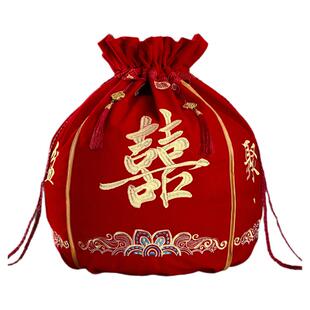 结婚包袱皮刺绣大号嫁妆女方出嫁新娘陪嫁喜盆包裹布婚庆用品大全