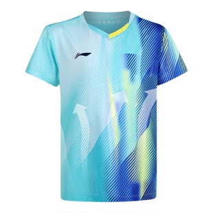 李宁儿童乒乓球服短袖T恤男童女童春夏款透气吸汗国家队同款套装