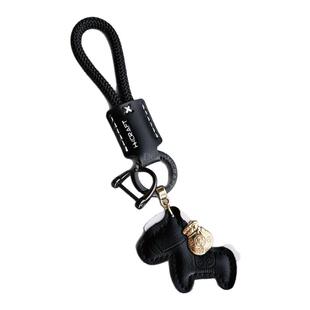 马上有钱手工真皮钥匙扣挂绳牛皮钥匙挂饰皮绳小红书汽车男女挂件