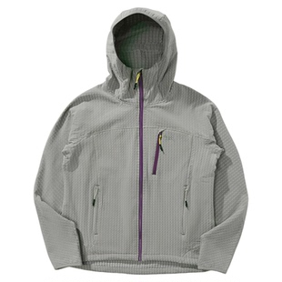 NOTHOMME户外C6防泼水透气保暖软壳撞色加绒开衫连帽卫衣外套