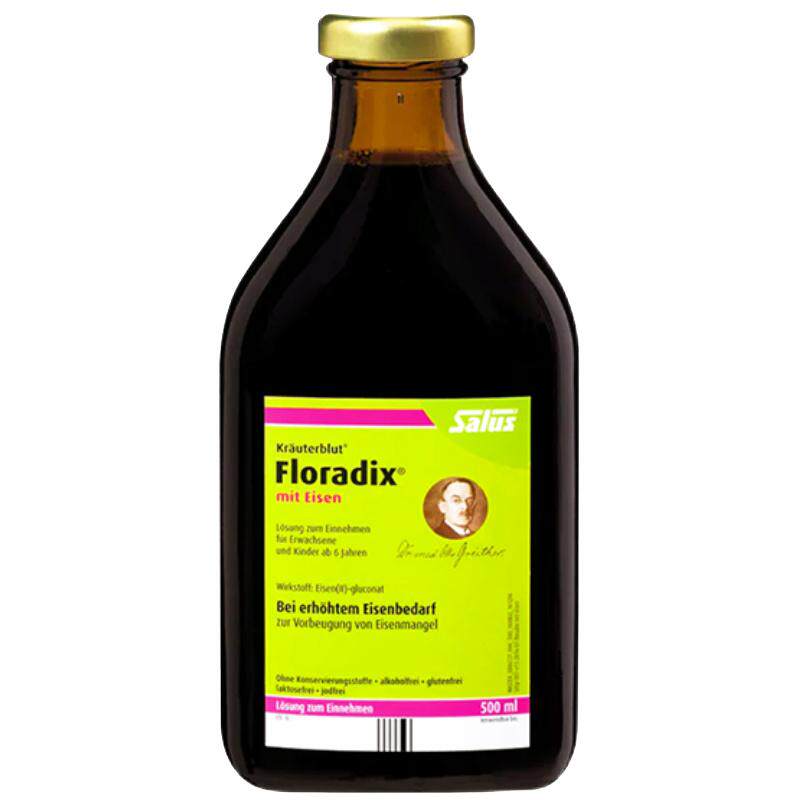 Salus Floradix 德国绿版铁元口服液补铁补气血成人孕妇儿童500ml