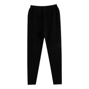 男女士100分纯山羊绒裤中厚保暖裤打底羊毛裤高腰女士的冬修身冬