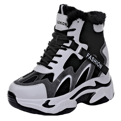 老爹鞋高帮厘米冬款加绒加厚