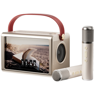 索爱BK25悬浮透明歌词音箱蓝牙复古音响客厅家用一体移动户外K歌