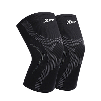 轻薄透气运动护膝特步硅胶防滑