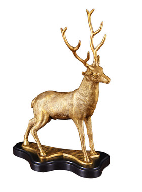 纯铜欧式风电视柜软装摆设招财鹿