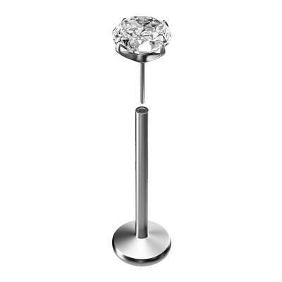 钛研社｜F136超闪锆石耳钉养耳洞