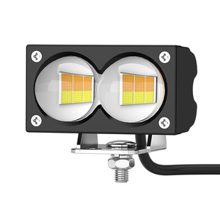 电动车灯三轮车摩托车led大灯泡外置超亮强光透镜射灯远近光一体