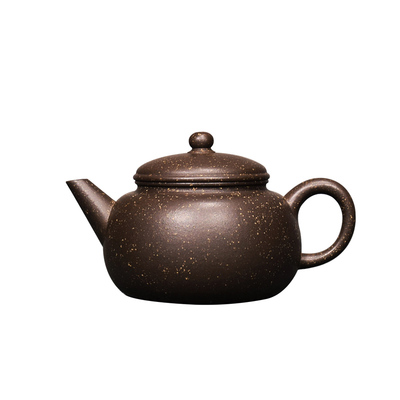 江智慧全手工铺砂张冰洁紫砂匏尊水平壶小容量泡茶壶120c砺砂茗陶