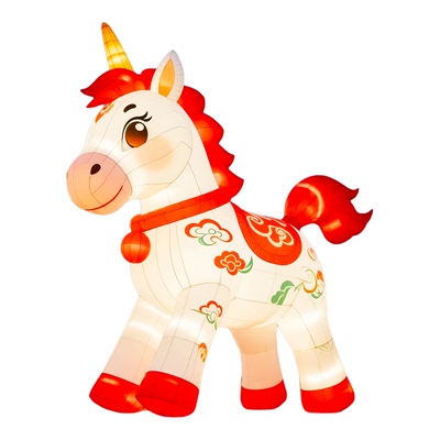 高端马年卡通吉祥物美陈装饰气模