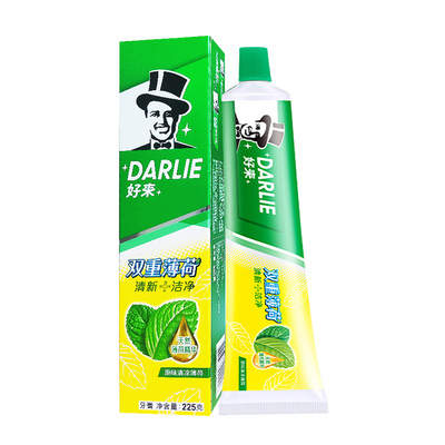 好来黑人牙膏双重薄荷 亮白牙齿清新口气减口气异味清洁牙齿