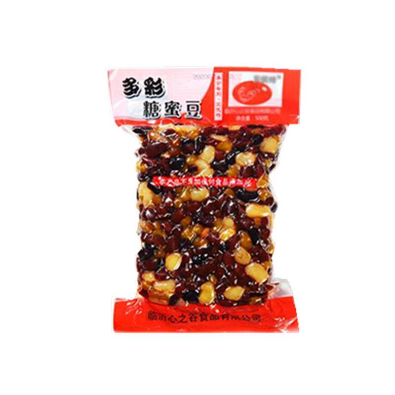 多彩蜜蜜豆红小豆即食免煮500g糖纳蜜豆珍珠奶茶甜品面包烘焙原料