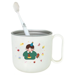 儿童洗漱杯304不锈钢刷牙杯家用浴室亲子情侣牙缸子耐摔可磁吸杯