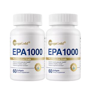 MegaGold美嘉高高纯EPA鱼油软胶囊美国进口中老年心血管【2瓶装】