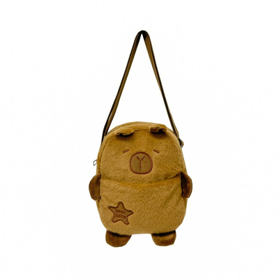 可爱卡通毛绒小包包女2025新款秋冬季日常手机斜挎包毛毛收纳胸包