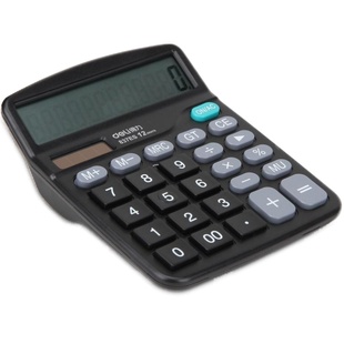 得力计算器837ES经济型太阳能双电源计算机办公837y语音款大屏幕财务用记算机算器便携随身小型计算器