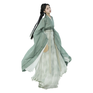 荨茉锁清秋 原创魏晋风汉服女南北朝广袖交襟大袖襦八破裙新款