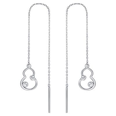 潮宏基铂雅葫芦铂金耳线