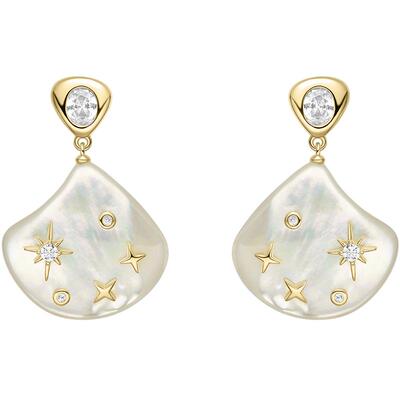 HEFANG何方珠宝贝母星光耳钉
