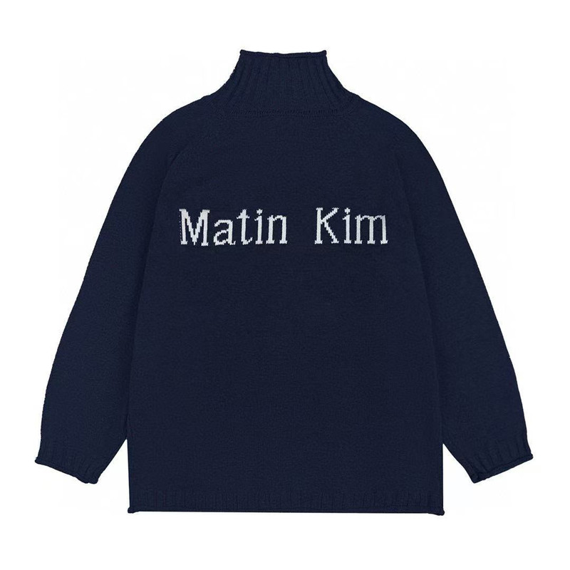 韩国MatinKim字母提花针织毛衣女