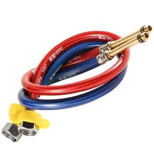 4分不锈钢丝尖头软管防爆金属单孔冷热厨房菜盆面盆水龙头进水管