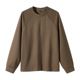 班尼路双面加绒男士长袖t恤男秋冬保暖韩系男款插肩圆领打底衫LF