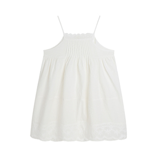 布丁哈鲁童装春装女童洋气裙子2026春夏季新款儿童纯棉吊带连衣裙
