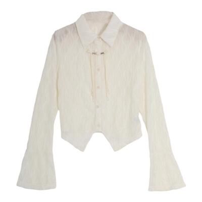 西町村屋法式肌理感文艺气质衬衣