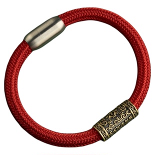 九乘迦叶手绳太岁手环平安好运手链情侣粗红绳男女本命年2026蛇马