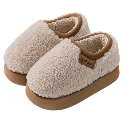十一步毛绒包跟棉拖鞋女2025冬季