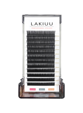 LAKIUU单根空气扁毛LC翘睫毛狐系