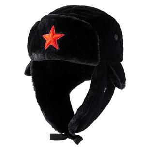 秋冬季儿童户外保暖雷锋帽防风护耳滑雪棉帽宝宝东北帽子女防寒男