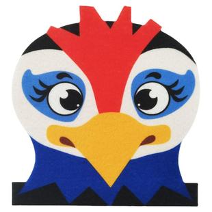 儿童卡通头饰啄木鸟大嘴鸟猫头鹰老鹰乌鸦燕子蝙蝠喜鹊表演区道具