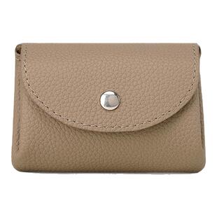 真皮质感零钱包卡包二合一迷你便携多功能钱包女多隔层纯色硬币包