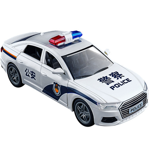 超大号儿童警车玩具小汽车110公安特警救护车合金模型3岁男孩警察