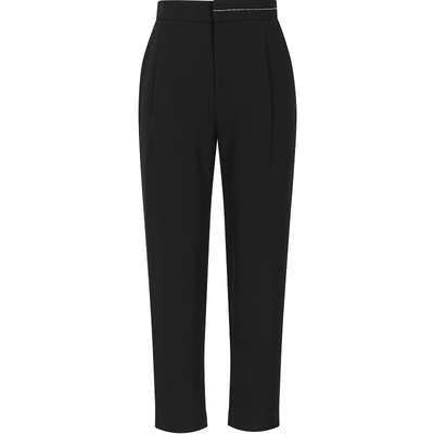 衣香丽影黑色九分休闲裤女