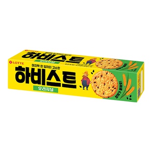 【旗舰】lotte乐天韩国进口黑芝麻饼干收获庄园酥脆薄脆饼干零食